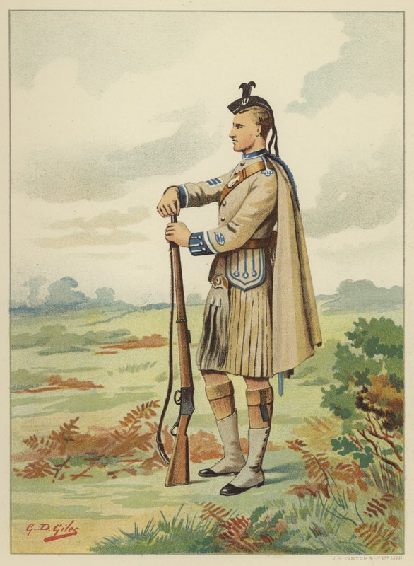 Los Voluntarios Escoceses de Londres, 1º Batallón de Voluntarios de la Brigada de Rifles, 7º Middlesex de Godfrey Douglas Giles