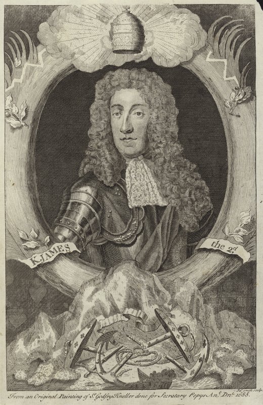 Retrato de Jacobo II de Inglaterra e Irlanda de Godfrey Kneller