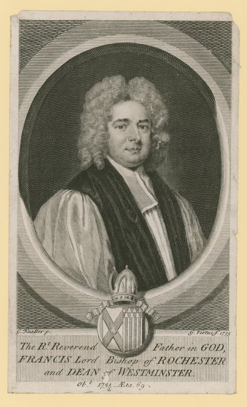El Reverendísimo Padre en Dios, Francis Lord Obispo de Rochester y Decano de Westminster de Godfrey Kneller