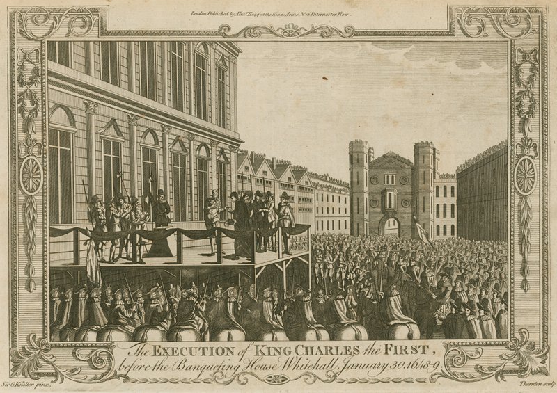 La ejecución del Rey Carlos I frente a la Casa de Banquetes, Whitehall, 30 de enero de 1649 de Godfrey Kneller