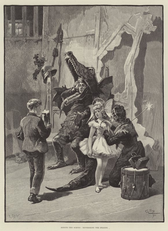Detrás de escena, refrescando al dragón de Gordon Frederick Browne