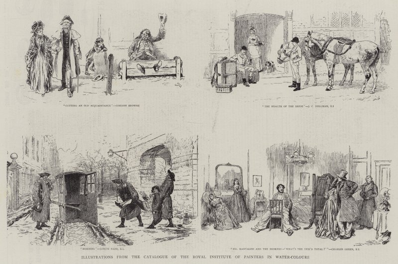 Ilustraciones del Catálogo del Instituto Real de Pintores en Acuarela de Gordon Frederick Browne