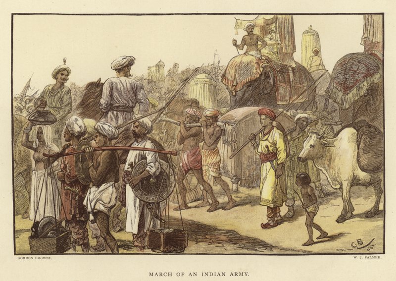 Marcha de un ejército indio de Gordon Frederick Browne