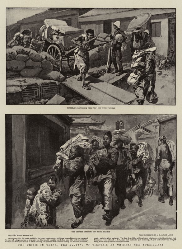 La crisis en China, el saqueo de Tientsin por chinos y extranjeros de Gordon Frederick Browne
