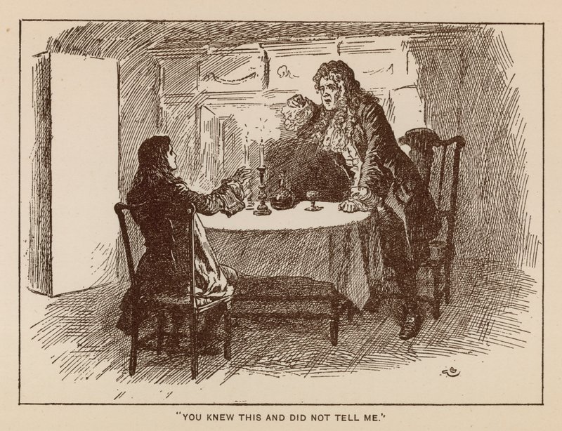 Ilustración para La Historia de Henry Esmond de Thackeray de Gordon Frederick (after) Browne