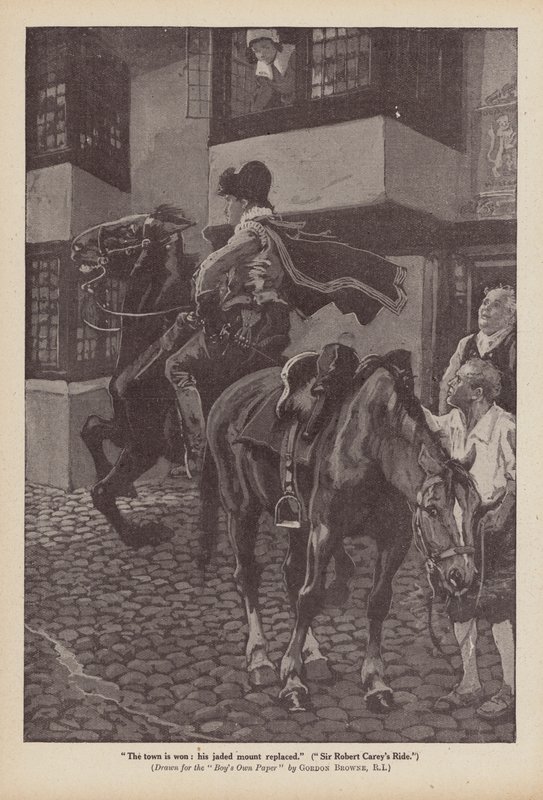 Cabalgata de Sir Robert Carey (litografía) de Gordon Frederick (after) Browne