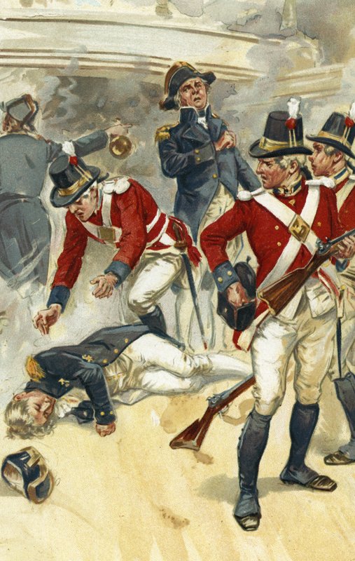El almirante Lord Nelson herido de muerte en la batalla de Trafalgar de Gordon Frederick Browne