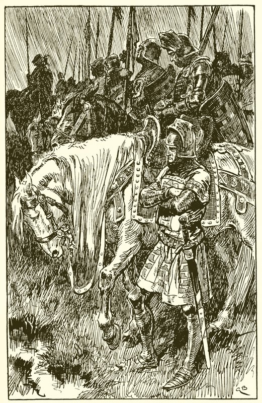 Ingleses esperando la mañana de la batalla de Agincourt de Gordon Frederick Browne