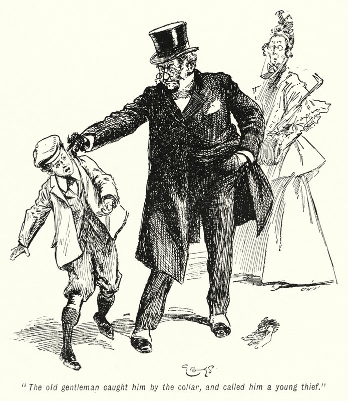 Ilustración para La historia de los buscadores de tesoros de E. Nesbit de Gordon Frederick Browne