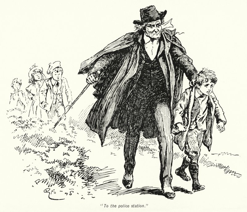 Ilustración para La Historia de los Buscadores de Tesoros de E Nesbit de Gordon Frederick Browne