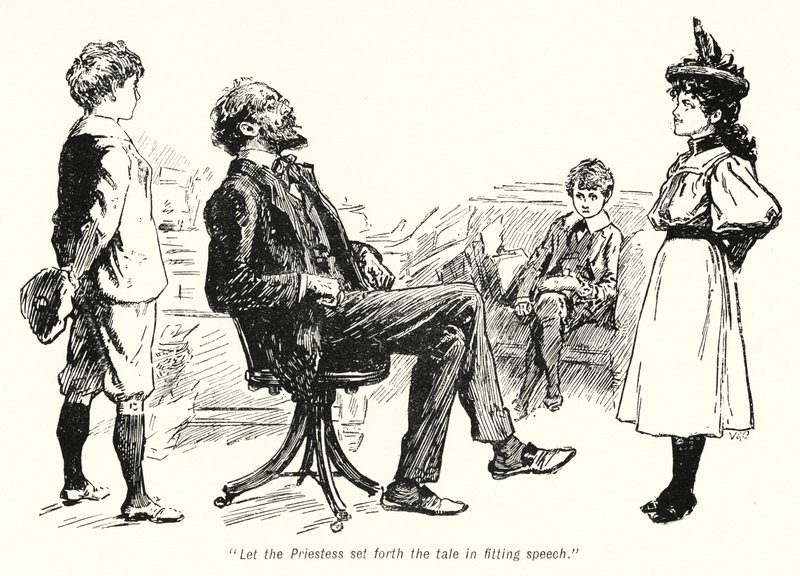 Ilustración para La Historia de los Buscadores de Tesoros de E Nesbit de Gordon Frederick Browne