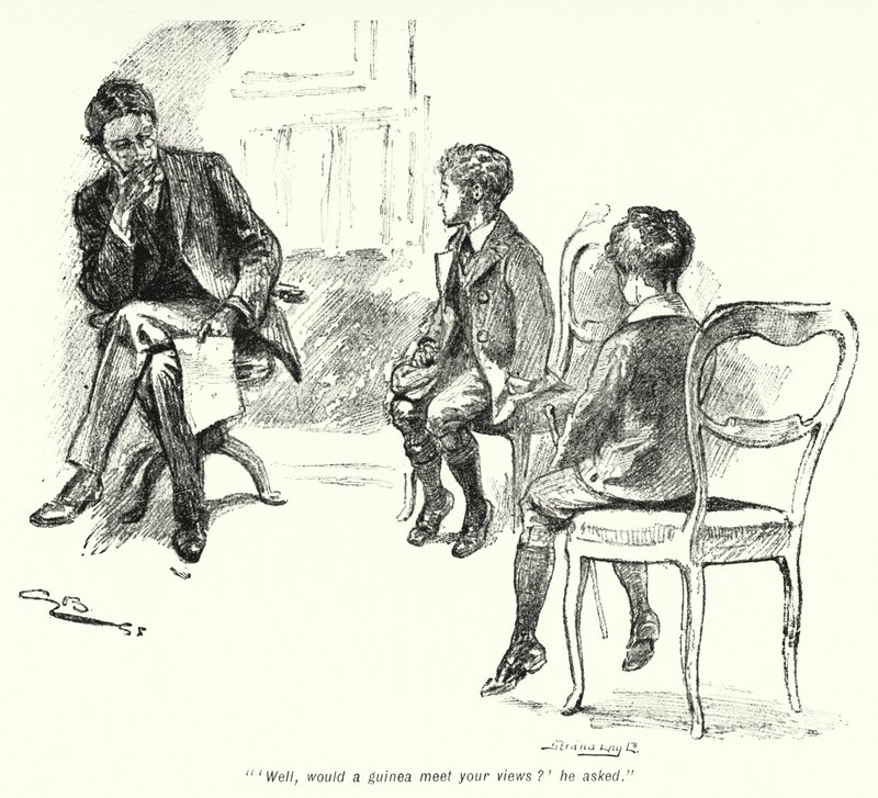 Ilustración para La Historia de los Buscadores de Tesoros de E. Nesbit de Gordon Frederick Browne