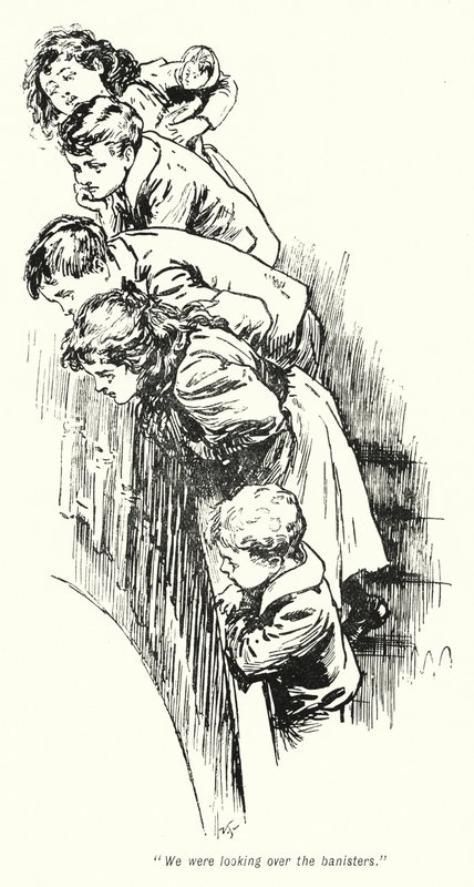 Ilustración para "La historia de los buscadores de tesoros" de E. Nesbit (litografía) de Gordon Frederick Browne