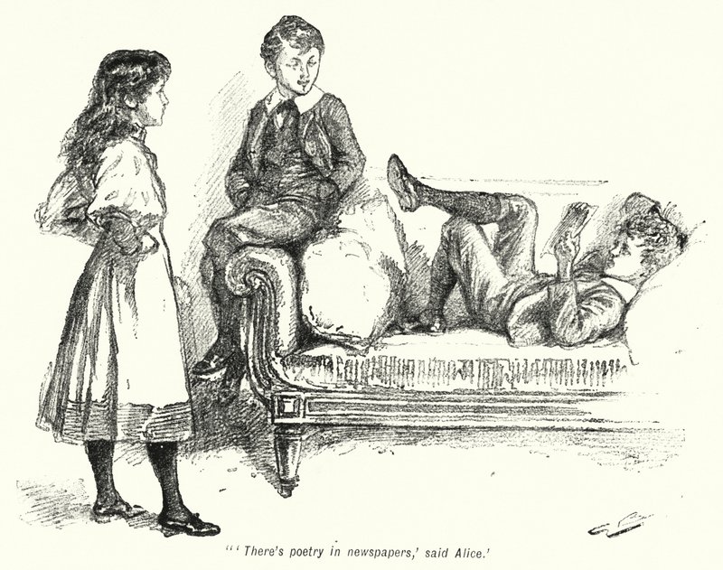 Ilustración para "La historia de los buscadores de tesoros" de E. Nesbit (litografía) de Gordon Frederick Browne