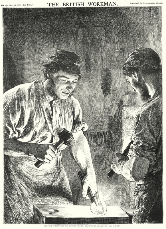Metiendo la cuña delgada, o, "Golpea mientras el hierro está caliente" de Gourlay Steel