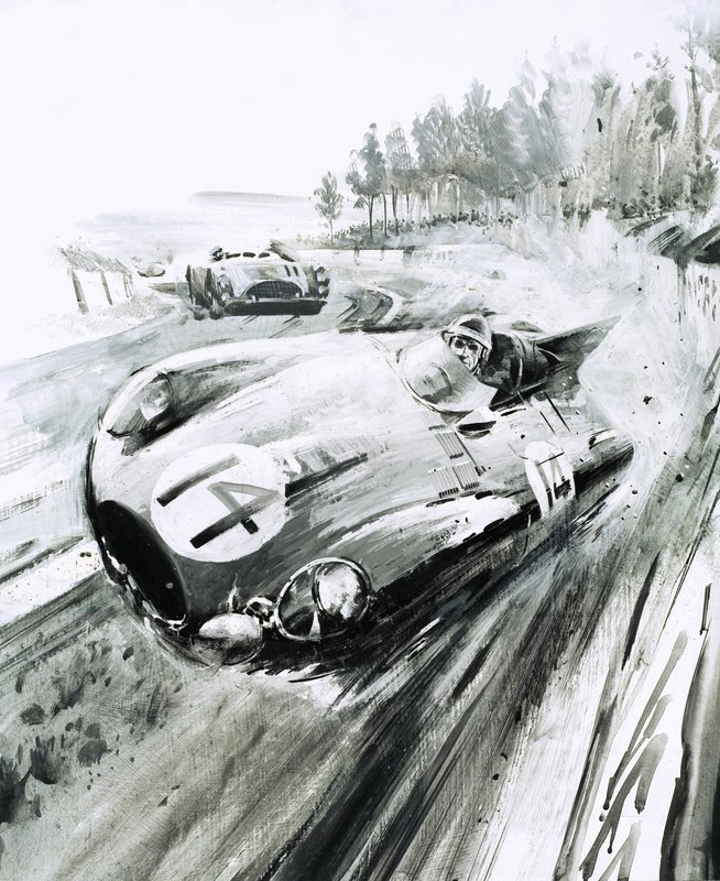 Jaguar D-Type en Le Mans 1954 de Graham Coton