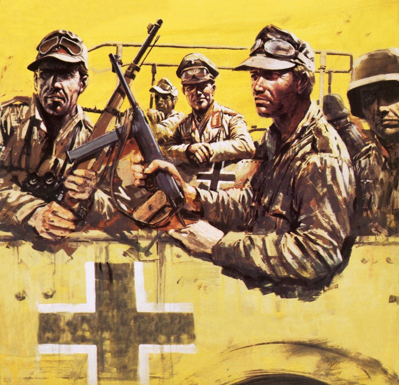 El general Erwin Rommel con otros soldados alemanes de Graham Coton