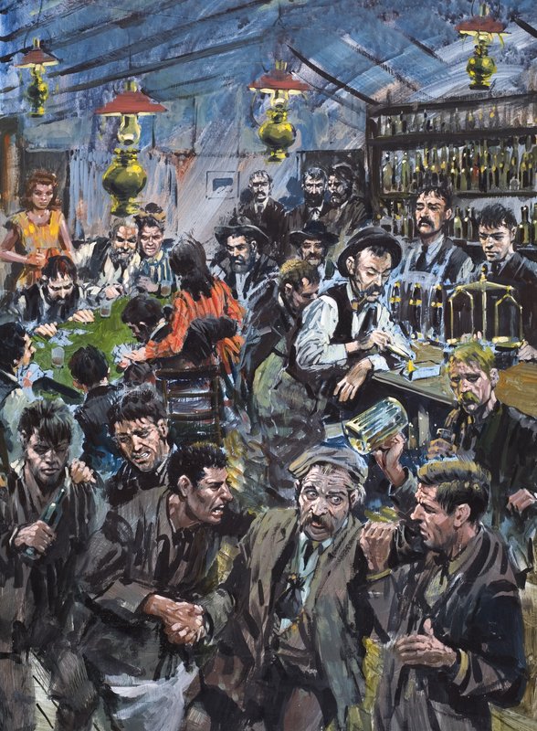 Reino torcido de "Soapy" Smith (1860-98) (gouache sobre papel) de Graham Coton