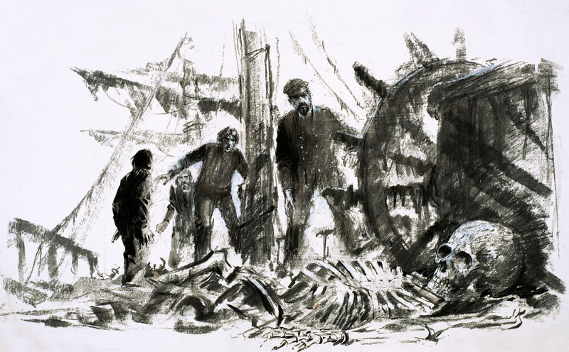 El Marlborough desapareció en 1890 y no se descubrió hasta casi un cuarto de siglo después (gouache sobre papel) de Graham Coton