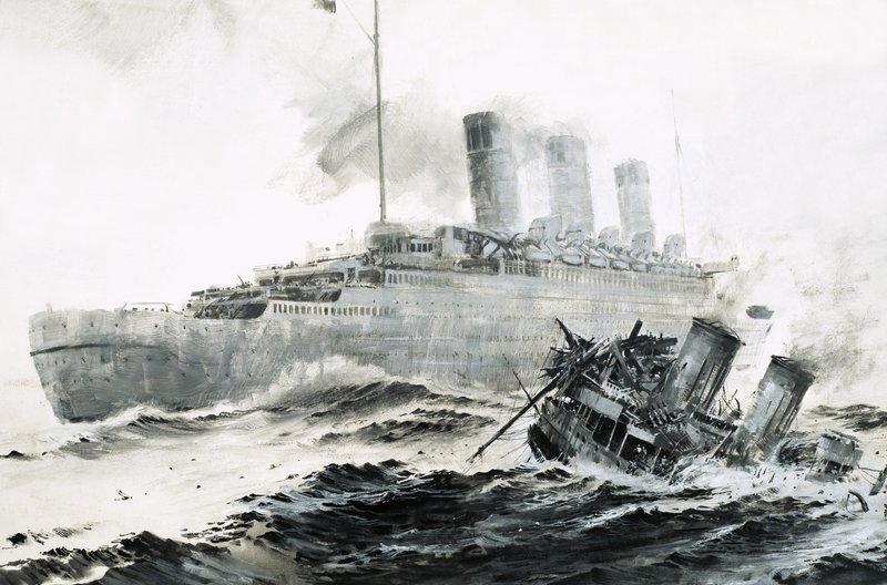 El Queen Mary choca con su escolta, el Curacoa, hundiendo el barco de Graham Coton