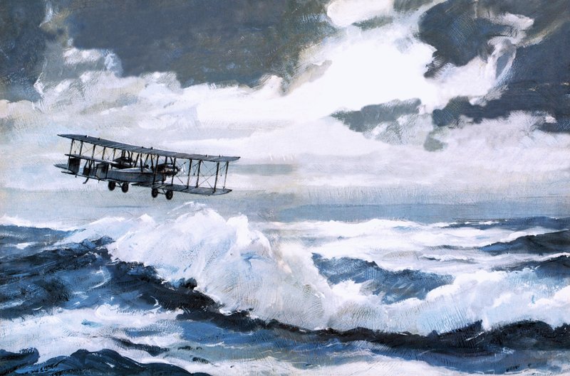 Vickers Vimy en su vuelo transatlántico récord de Graham Coton