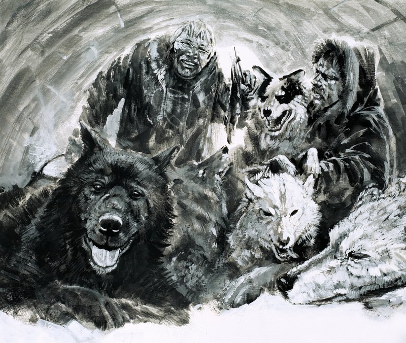 Vilhjalmar Stefansson descubrió esquimales rubios (gouache sobre papel) de Graham Coton