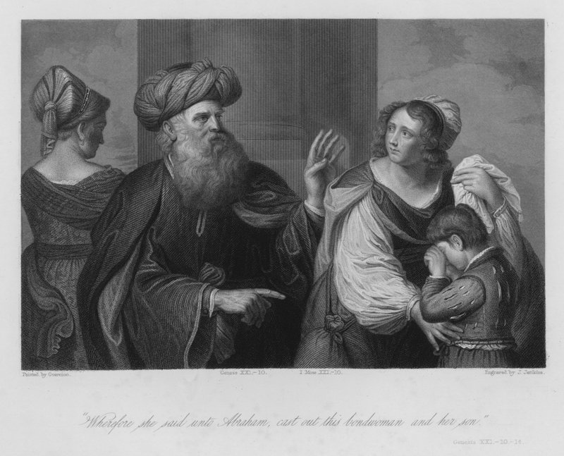 "Expulsa a esta esclava y a su hijo," Génesis XXI de Guercino