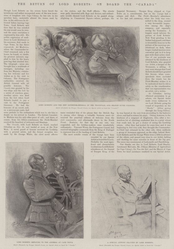 El regreso de Lord Roberts, a bordo del Canadá de Gurnell Charles Jennis