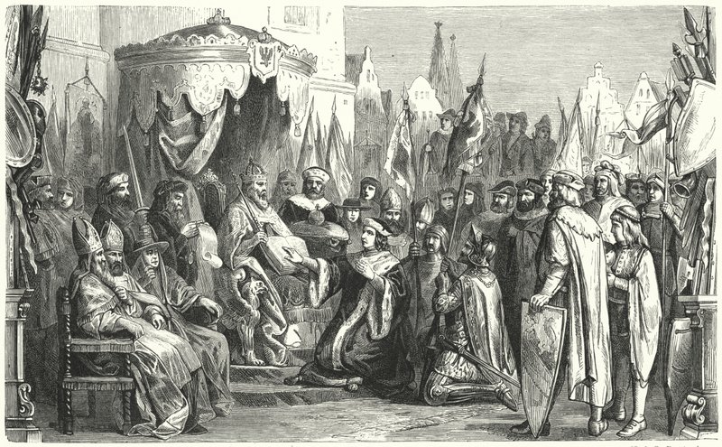 Investidura de Federico I como Margrave de Brandeburgo de Gustav Bartsch