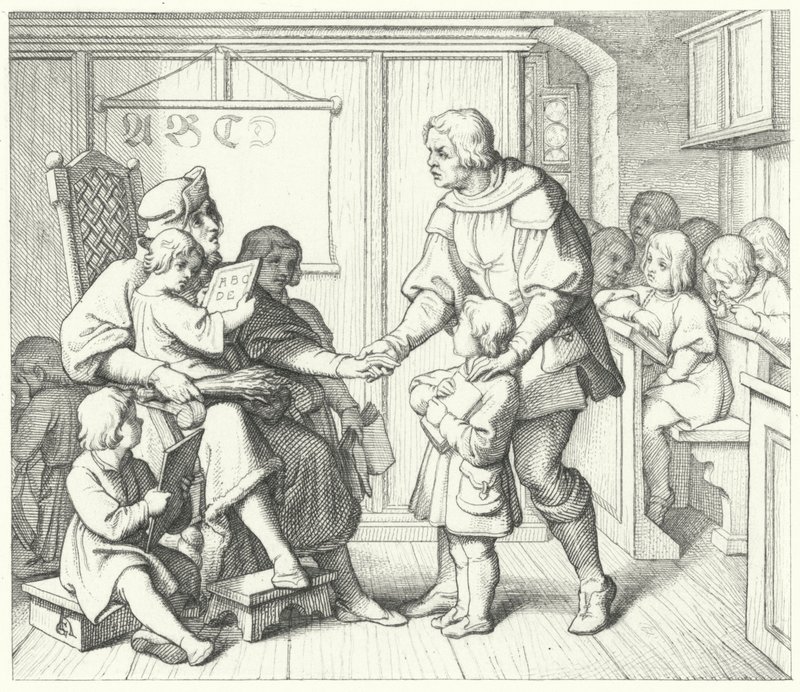 Martín Lutero en la escuela de Gustav Ferdinand Leopold Konig