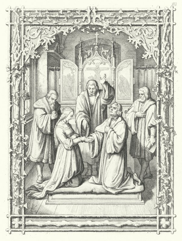 El matrimonio de Martín Lutero con Katharina von Bora de Gustav Ferdinand Leopold Konig