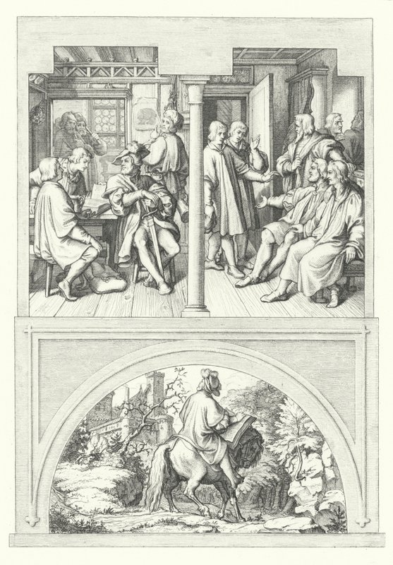 Escenas de la vida de Martín Lutero (grabado) de Gustav Ferdinand Leopold Konig