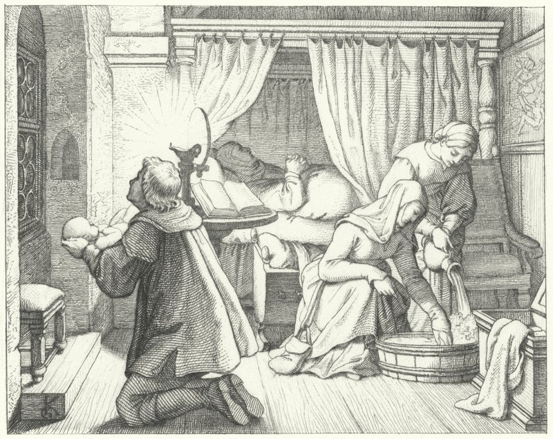 El nacimiento de Martín Lutero de Gustav Ferdinand Leopold Konig