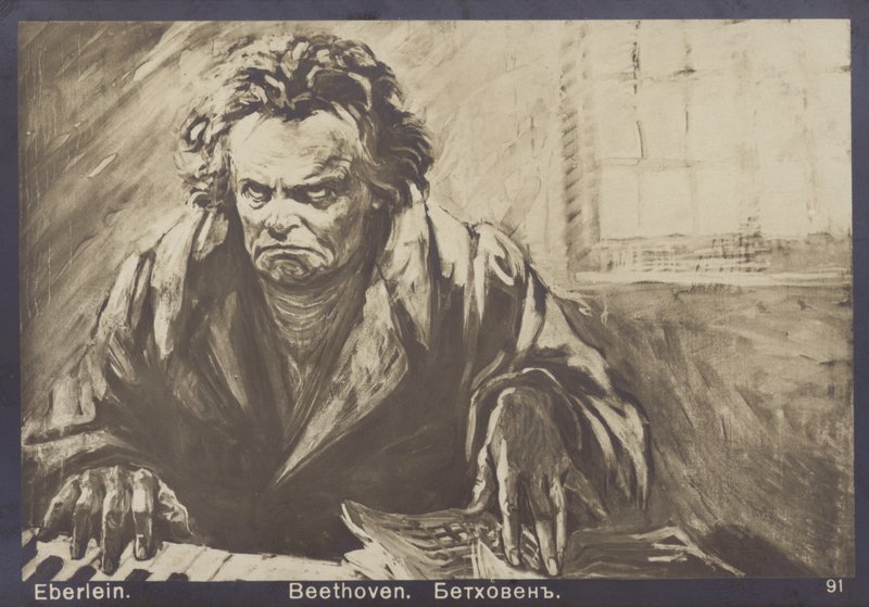 Ludwig van Beethoven, compositor y pianista alemán (1770-1827) de Gustav Heinrich Eberlein