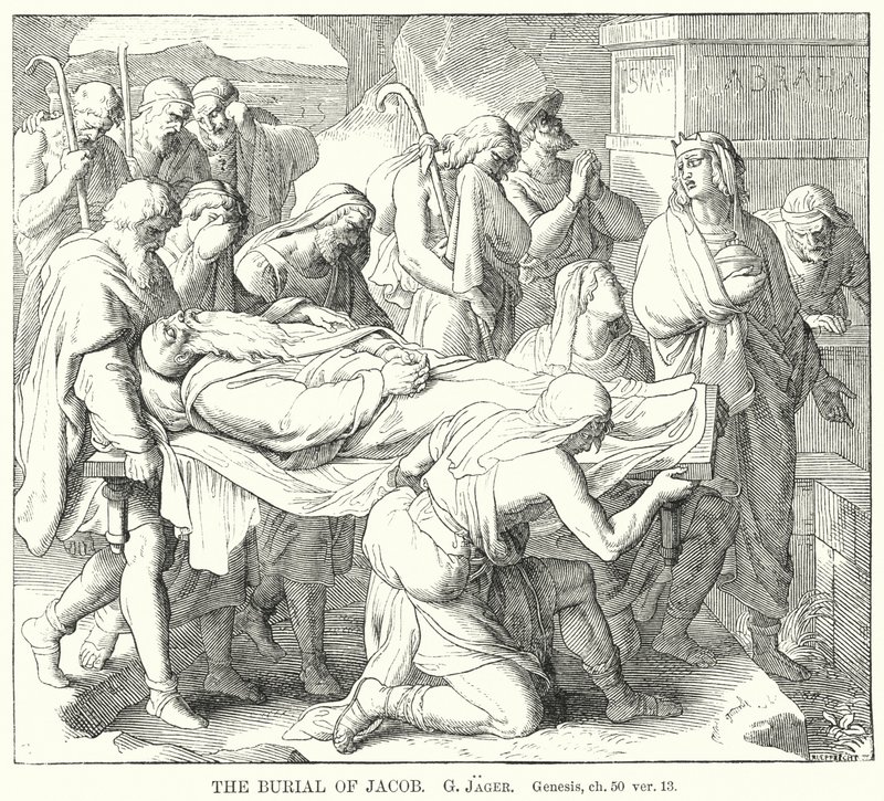 El entierro de Jacob, Génesis, cap 50, vers 13 de Gustav Jager