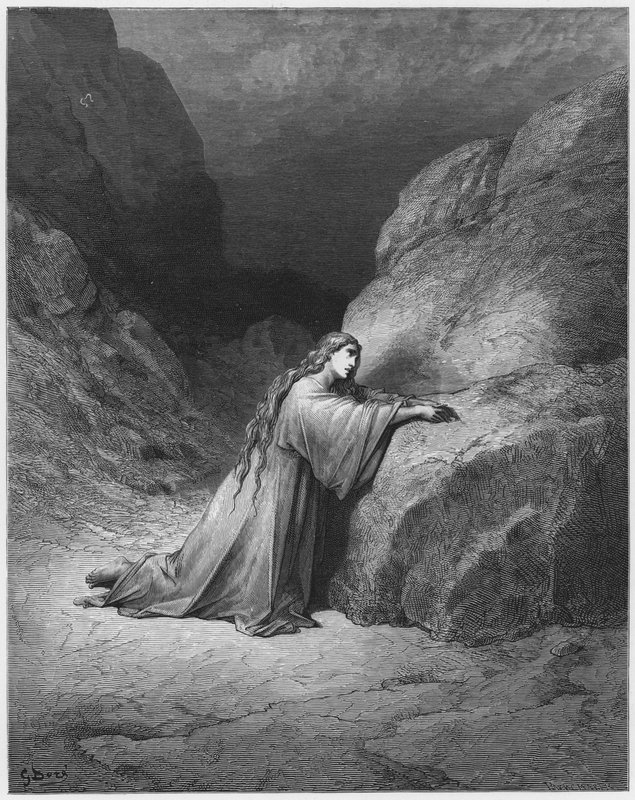 La Biblia de Gustave Doré: María Magdalena arrepentida de Gustave Dore