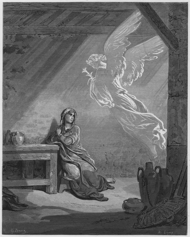 La Biblia de Gustave Doré: La anunciación de Gustave Dore