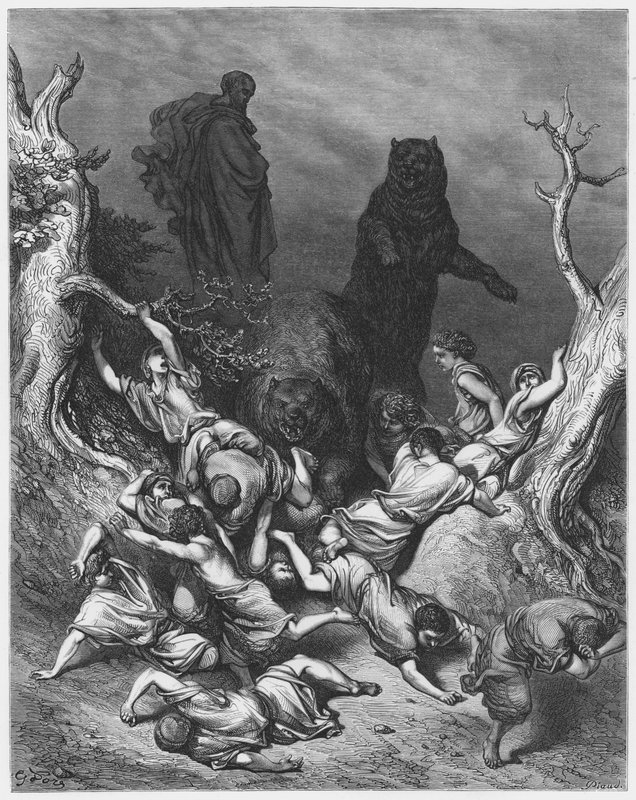 Los niños destruidos por osos de Gustave Dore
