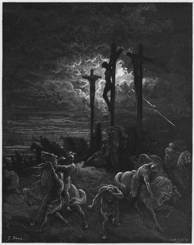 La Biblia de Gustave Doré: La oscuridad en la crucifixión de Gustave Dore