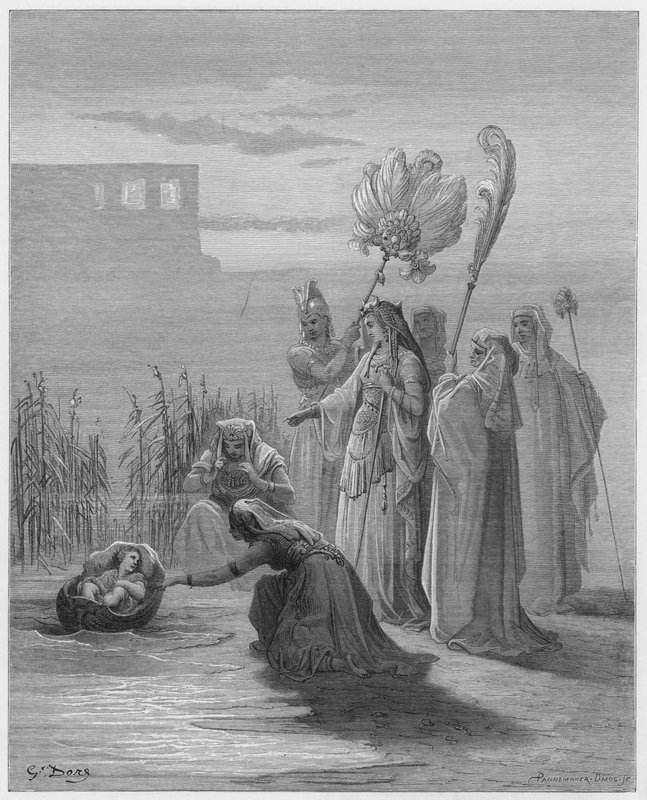 El hallazgo de Moisés de Gustave Dore