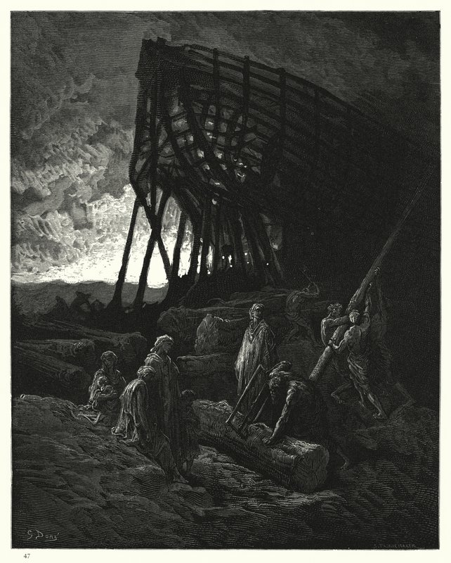 Ilustración de Gustave Doré para El Paraíso Perdido de Milton, Libro XI, línea 729 de Gustave Dore