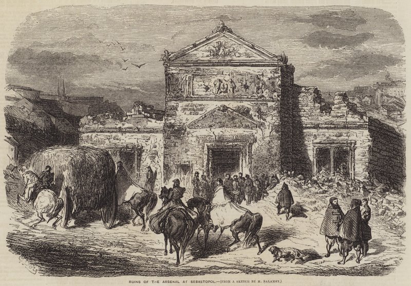Ruinas del arsenal en Sebastopol de Gustave Dore