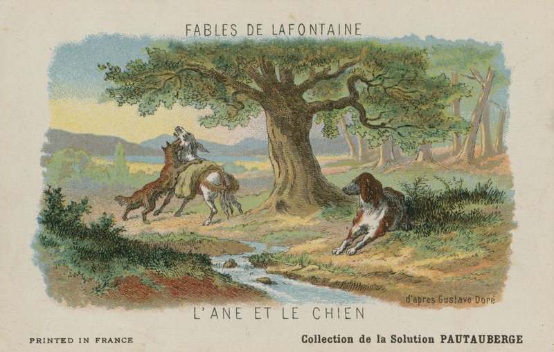 El asno y el perro de Gustave Dore