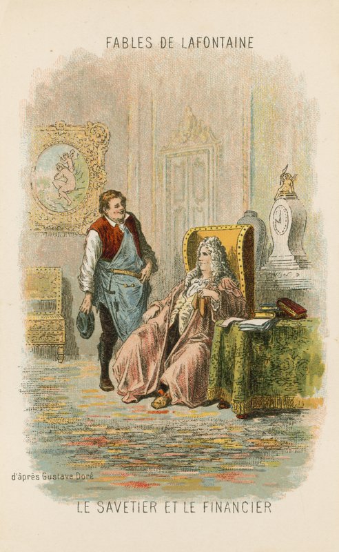 El Zapatero y el Financiero de Gustave Dore