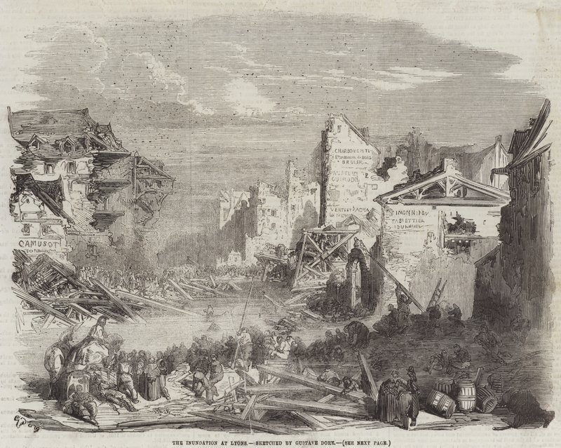 La inundación en Lyon de Gustave Dore