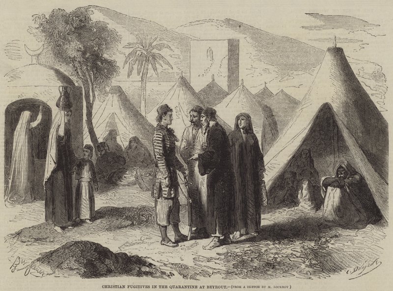 Fugitivos Cristianos en la Cuarentena en Beirut de Gustave Janet