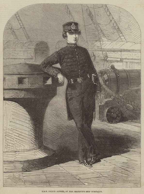 SAR Príncipe Alfredo, del Buque de Su Majestad Euryalus de Gustave Janet