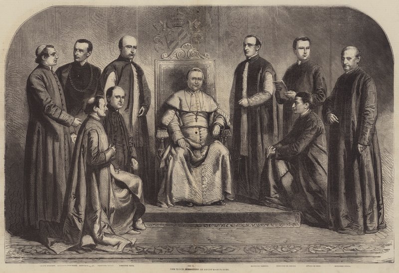 El Papa Pío IX Rodeado de sus Amigos Íntimos de Gustave Janet