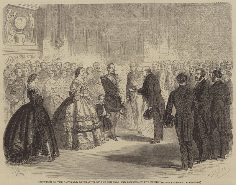 Recepción de la Diputación Saboyana por el Emperador y la Emperatriz de Francia de Gustave Janet