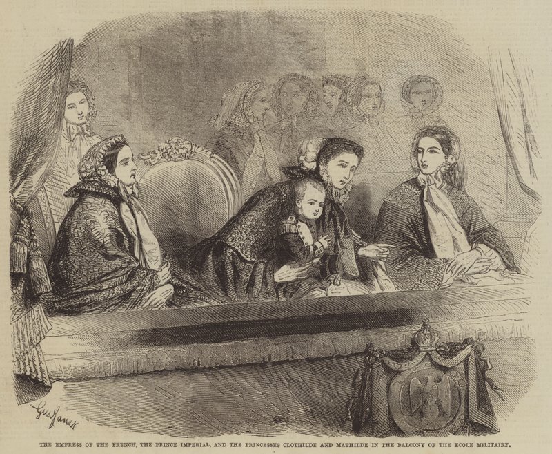 La emperatriz de Francia, el príncipe imperial y las princesas Clotilde y Matilde de Gustave Janet